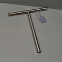 DUKWIN Hand Towel Holder, SUS304 Stainless Steel Hand Towel Stand T-Shaped Silver Brushed Finish Freestanding Rack for Bathroom Kitchen Countertop with Square Base