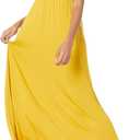 Amazon Essentials Women's Waisted Maxi Dress (Plus Size) (Dark Yellow)
