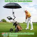 10L0L Heavy Duty Golf Push Cart Umbrella Holder - 180° Adjustable Aluminum Base for Golf Carts, Strollers, Wheelchairs & Bikes | Universal Mounting Design