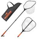 KastKing Brutus Fishing Landing Net with Boat Hook
75" Extendable Handle, Foldable, Lightweight Aluminum Frame, 220 lb Pull-Strength Boat Hook, TPR Handle, with Storage Bag