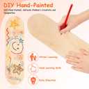 Beginner Kid Skateboard Hand-Painted Skateboard Painting Unfinished Decks for DIY 7 Ply Skate Deck DIY Longboard Wooden Graffiti Child