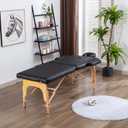 KCC Memory Foam Massage Table Premium Portable Foldable Massage Bed Height Adjustable, 84 Inches Long 28 Inchs Wide Home Salon Spa Bed Tattoo Table with Accessories &Carrying Case, Easy Set Up, Wooden Leg