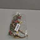 Giegxin 2 Piece Christmas Artificial Mistletoe Ornament with Red Bow Christmas Hanging Mistletoe Decoration Bouquet Floral Natural Pine Cones Holiday Decoration Ornament Bouquet (Gold Style)