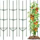 TCBWFY 4-Pack 63-Inch Adjustable Tomato Cages, Heavy-Duty Metal Plant Support Trellis for Garden and Pots, DIY Tomato Stakes, Height Adjustable 16 to 252 Inches