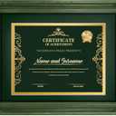 SIMON'S SHOP Diploma Frames 11x14 Matted to 8.5x11 Picture, Rustic Picture Frames 11 x 14 with Mat for 8.5 by 11 Certificates Documents, Distressed Green Frames