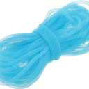 MECCANIXITY 30 Yards Mesh Tube 3/8 Inch Decor Tubing Flex for Wreath, Gift, Decorations Birthday, and Wedding Party,DIY Craft - Light Blue