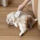 Improved Spray Pet Grooming Brush for Dogs & Cats, 3-in-1 Design: Hair Remover, Cleaning Brush and Massaging, Water Steam Comb for Shedding for indoor Hair Cats, Dogs and Rabbits. (Beige)