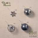 Black Christmas Ornaments, 25ct 3.15in Large Clear Plastic Hanging Ornaments for Christmas Tree, Halloween, Party