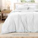 Bare Home Microfiber Duvet Cover Set - Ultra Soft Washed Microfiber - King/California King - Linen-Like Look - Easy Care - Breathable Fabric - Our Softest Duvet Cover Set (King/Cal King, White)