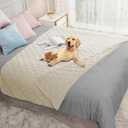 Ameritex Waterproof Blanket Reversible Dog Bed Cover Pet Blanket for Furniture Bed Couch Sofa (52x82 Inch (Pack of 1), Ivory)