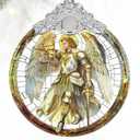 Stained Glass Ornaments, 2025 Christmas Ornament, Christmas Tree Ornament, Heirloom Keepsake, Gift Exchange, Gift Idea - Archangel Michael