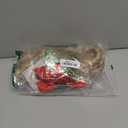 Christmas Blonde Wig with Red Bow and Necklace Girls Women Long Braids Christmas Costume Wig Accessory