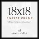 Americanflat 18x18 Poster Frame - Slim Molding - Black
