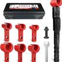 Door Hinge Adjustment Tool Kit Multi-Size Hinge Gap Adjusting Wrench with Rubber Handle Heavy Duty Painted Steel for Residential and Commercial