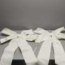 Hungdao 2 Pack Large White Wreath Bows 24x36 Waterproof Fabric Bows Outdoor Wedding Decorative Farmhouse Ornaments for Valentine Wedding Party Hanging Wall Front Indoor Decor