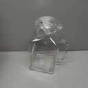 2 Pack 1 Gallon Square Glass Pitcher with Lid and Spout, Borosilicate Glass Carafe for Hot/Cold Drink, Water Pitchers with Handle for Fridge, Extra Large Jug for Iced Tea, Coffee, Juice, Beverage