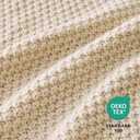 Light Brown Throw Blanket, Knit Throw Blanket for Couch, Soft Cozy Warm Lightweight Reversible Decorative Moss Stitch Cable Knitted Blankets for Bed, 60x80 Inches, Camel Brown