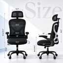 Ergonomic Office Chair for Long Hours and Back Pain, 3.5" Cushion, 330 LBS