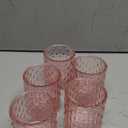 NITIME 8Pcs Pink Votive Candle Holders, Tealight Candle Holder for Valentine's Day, Baby Shower Decorations for Girl, Glass Candle Holder for Wedding Centerpieces, Bridal Shower, Party Decorations