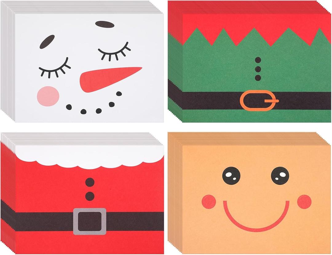 Zhanmai 48 Pieces Christmas Envelopes 4 Assorted Holiday Envelopes 4 x 6 Gift Card Mailers Colored V Flap Mailer for Christmas Greeting Cards Holiday Invitations Supplies