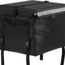 CroBlissful Insulated Food Delivery Bag for Bike with Rear Rack Pizza Delivery Box with Shoulder Belt and Internal Accessories Waterproof, Internal Dimensions(Black,18.5 x 13 x 13 Inches)