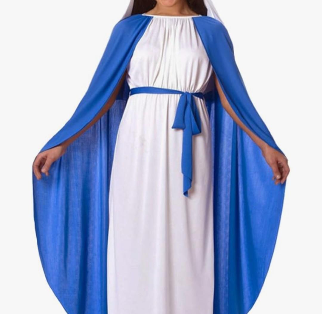 Morph Virgin Mary Costume For Kids, Virgin Mary Costume For Girls, Mary Costume For Children, Religious Dress Up, Size Large