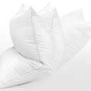 zibroges Ultra Soft Feather Pillows Queen Size - Goose Down Hotel Bed Pillow for Sleeping, (Down Fiber) Fluffy Support Surround Fill Polyester for Back, Stomach, Side Sleepers (Ultra Soft)