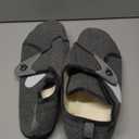 relxfeet Men's Slippers Wide Width Adjustable Orthopedic Diabetic House Shoes for Neuropathy Swollen Feet Relief Non-Slip Rubber Sole Indoor Outdoor (Dark Gray)