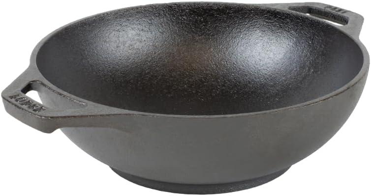Lodge 9 Inch Cast Iron Mini Wok w/Loop Handles