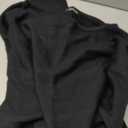 CHICME 2 Piece Lounge Outfit Long Sleeve Knit Pullover Tops Drawstring Pants Set Tracksuit Sweatsuit (Small, Black)