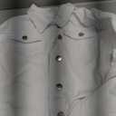 Girl's Denim Jacket Button Down Long Sleeve Jean Outerwear Coat Streetwear (White, 12 years)