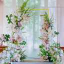 6.6FT x 4FT Wedding Arch Backdrop Gold Square Backdrop Stand Metal Balloon Arch Stand Rectangular Frame for Birthday Party Baby Shower Anniversary Decoration
