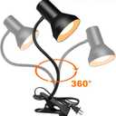 WimiSom Desk Lamp Eye-Caring Table Lamps, 360Rotation Gooseneck Clip on Lamp, Portable Reading Book Light, Clamp Light Eye-Caring Study Desk Lamps for Bedroom and Office Home Lighting