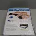 Kingnex Waterproof Split California King Mattress Protector for Adjustable Bed 2 Cali Twin XL 36x84 Soft Noiseless Jersey Fitted Matress Cover with Deep Pocket