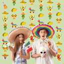 Tiamon 8 Pcs Mexican Fiesta Party Decorations Cinco De Mayo Hanging Banner Taco Bout a Party Decoration Paper Garland Kit Cinco De Mayo Ceiling Hanging Cutouts for Carnivals Birthday Baby Shower Decor