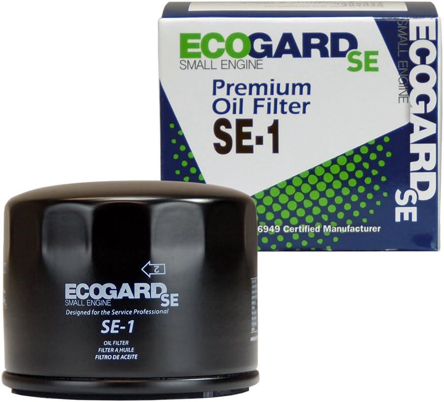 ECOGARD SE-1 Small Engine Oil Filter for Mowers, Tractors, Lawn Equipment, Other Small Gas Engines Replaces BRIGGS-STRATTON 492932, 695396, 792326, 795137, FRAM PH8170, TECUMSEH 36563, WIX 57035