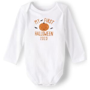 The Children's Place Baby and Newborn Long Sleeve Graphic Bodysuits (White)