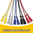 2 x 5 Pcs Graduation Cords with Tassel for High School Bachelor Gown College Graduation 2025 (Gold, Royal Blue, Black, Red, Silver)
