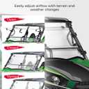 KEMIMOTO 3-in-1 Flip Windshield Compatible with 2016+ Kawasaki Teryx 800, Teryx 4 800, 2021+ Teryx S, Teryx 4 S, Heavy-Duty Scratch Resistant, Set to Closed, Vented or Open, Clear Vision
