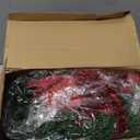 8 Pcs Small Christmas Norfolk Wreaths Evergreen 12.6 Inch Christmas Kitchen Cabinet Mini Wreaths Real Touch with Bow and Burgundy Ribbon for Xmas Front Door Window Home Table Pillar Decor