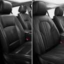 MINGBRON Front Car Seat Covers,Car Seat Protector Waterproof,Seat Covers Front Set, Car Seat Protectors,Automotive Seat Covers Fit for Most Cars Black