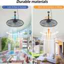 AHAWILL Outdoor Ceiling Fan, 20" Gazebo Fan with Remote,6 Speed, Noiseless, Reversible,Plug in Ceiling Fan with Hook for Pergola, Canopy,Porch(Black), Medium