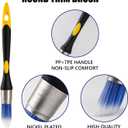 Mister Rui Trim Brush Set, 3 Pcs Paint Brushes for Painting Walls, Trim Paint Brush, Small Paint Brush, Small Brushes for Painting, 5/8, 3/4 and 1