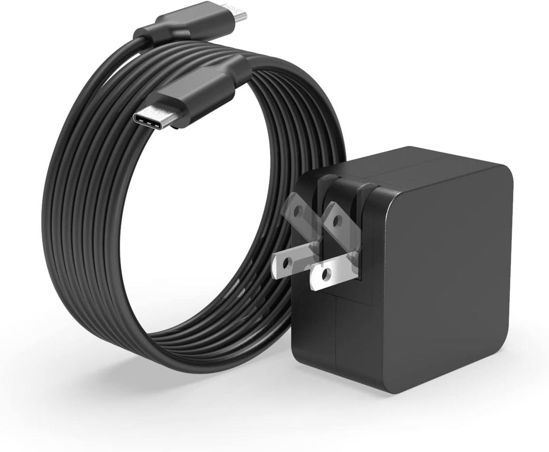 Superer 65W GaN PD USB-C Foldable Mini Charger Fit for LG Gram 17Z90TL 17Z90TP 17Z90T 17Z90TR 16Z90TL 16Z90TP 16Z90T 16Z90TR 16Z90TS 16T90TP 15U50T 15Z80T 15Z90T 14Z90T Laptop Adapter Power Cord