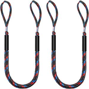 Boat Bungee Dock Lines, Boating Gifts for Men, Boat Accessories, Pontoon Accessories, Mooring Lines for Bass Boat, 4 Feet