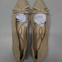 Women's Flats Pointed Toe Bow Knit Ballet Shoes Comfortable Dressy Mesh Slip On Flat Size 40, Beige