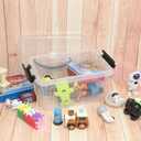 6-Pack Small Clear Storage Boxes, Plastic Bin with Lid, 5.5 Liter