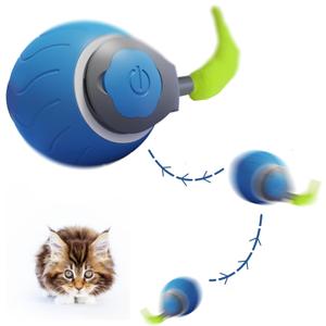 Trumoon Interactive Cat Ball Toys for Indoor Cat, Automatic Pet Toys Ball to Keep Them Busy (Blue)