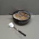 UMETRE Carbon Steel Wok Pan, 11″ Woks & Stir-Fry Pans with wooden Lid Cookwares, Nonstick Wok Flat Bottom Small Handmade Chinese Wok For for All Stoves