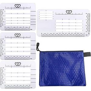 Envelope and Address Stencil Ruler Guide and Template for Writing, Calligraphy, Recipe Cards, Wedding Invitations, Thank You Notes, Baby Shower Invitations, Holiday Cards and DIY Labels- 4Pcs 4 Style